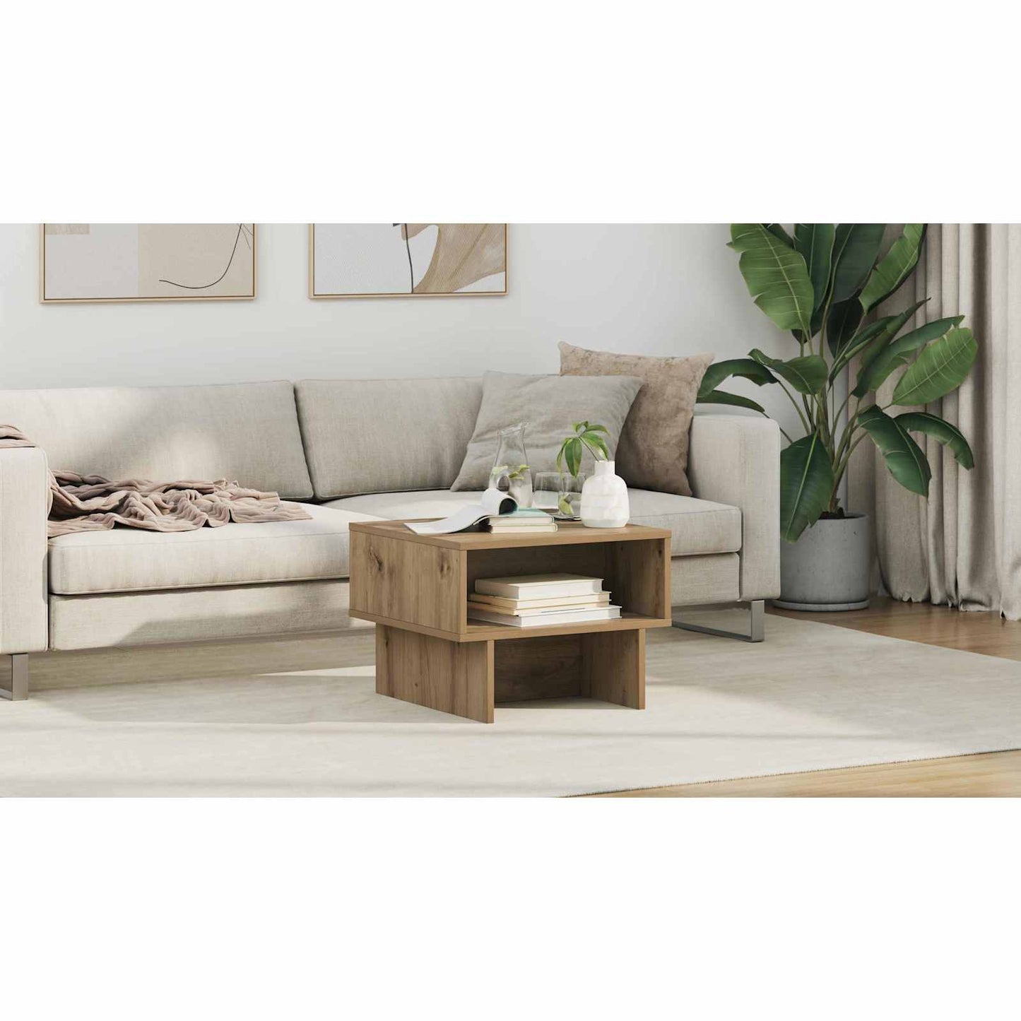 Coffee Table Artisan Oak 48 x 46 x 35 cm Engineered Wood