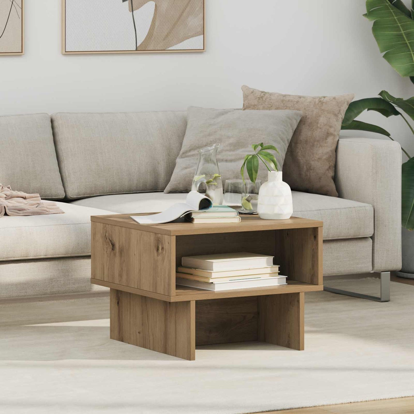 Coffee Table Artisan Oak 48 x 46 x 35 cm Engineered Wood