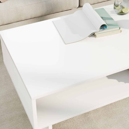 Coffee Table White 100 x 46 x 35 cm Engineered Wood