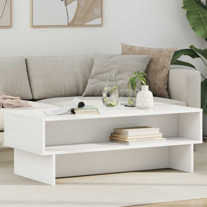 Coffee Table White 100 x 46 x 35 cm Engineered Wood