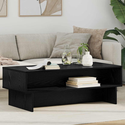 Coffee Table Black Oak 100 x 46 x 35 cm Engineered Wood