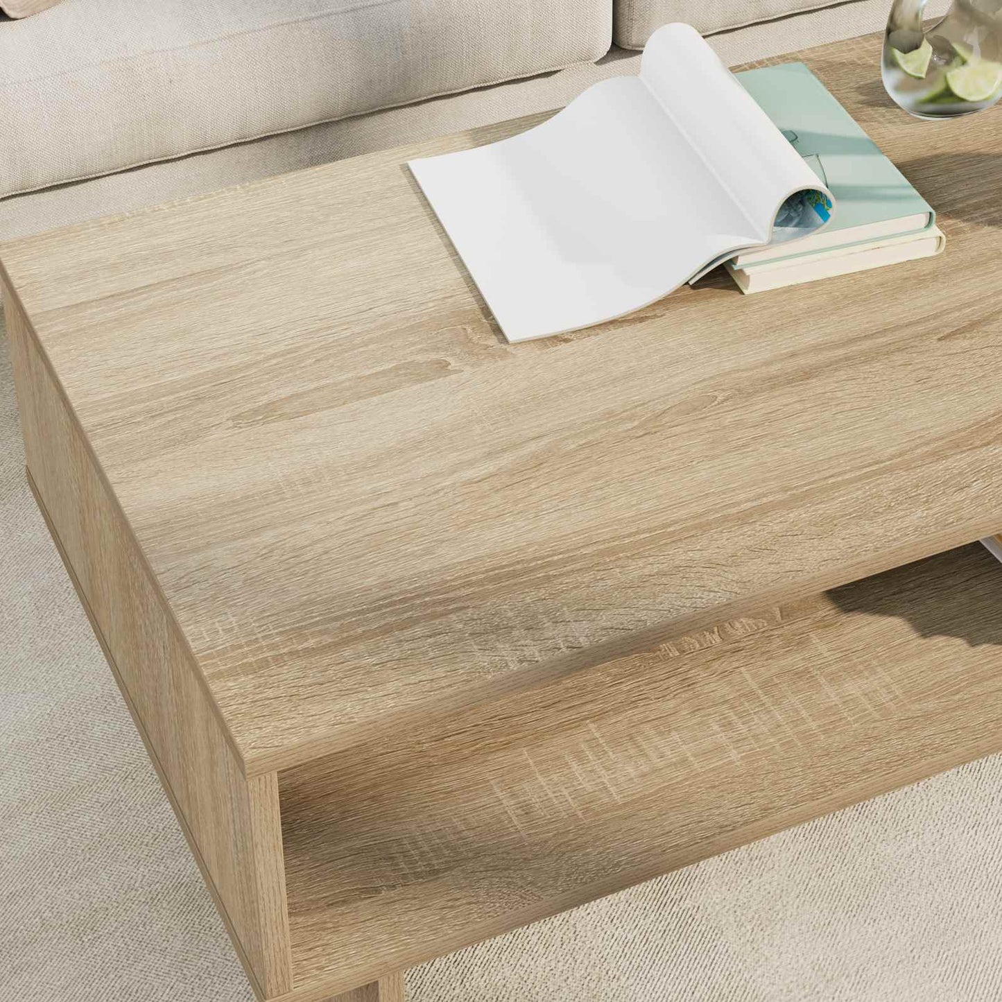 Coffee Table Sonoma Oak 100 x 46 x 35 cm Engineered Wood