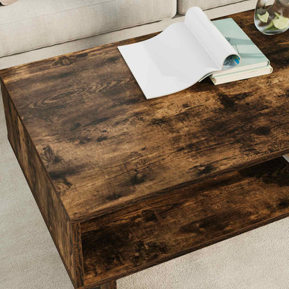 Coffee Table Smoked Oak 100 x 46 x 35 cm Engineered Wood