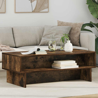 Coffee Table Smoked Oak 100 x 46 x 35 cm Engineered Wood