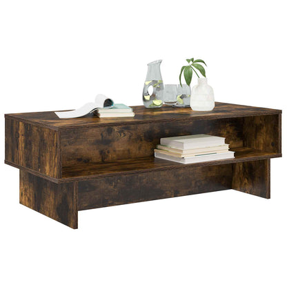 Coffee Table Smoked Oak 100 x 46 x 35 cm Engineered Wood