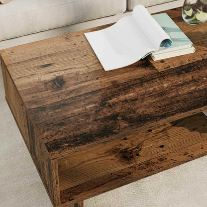 Coffee Table Old Wood 100 x 46 x 35 cm Engineered Wood