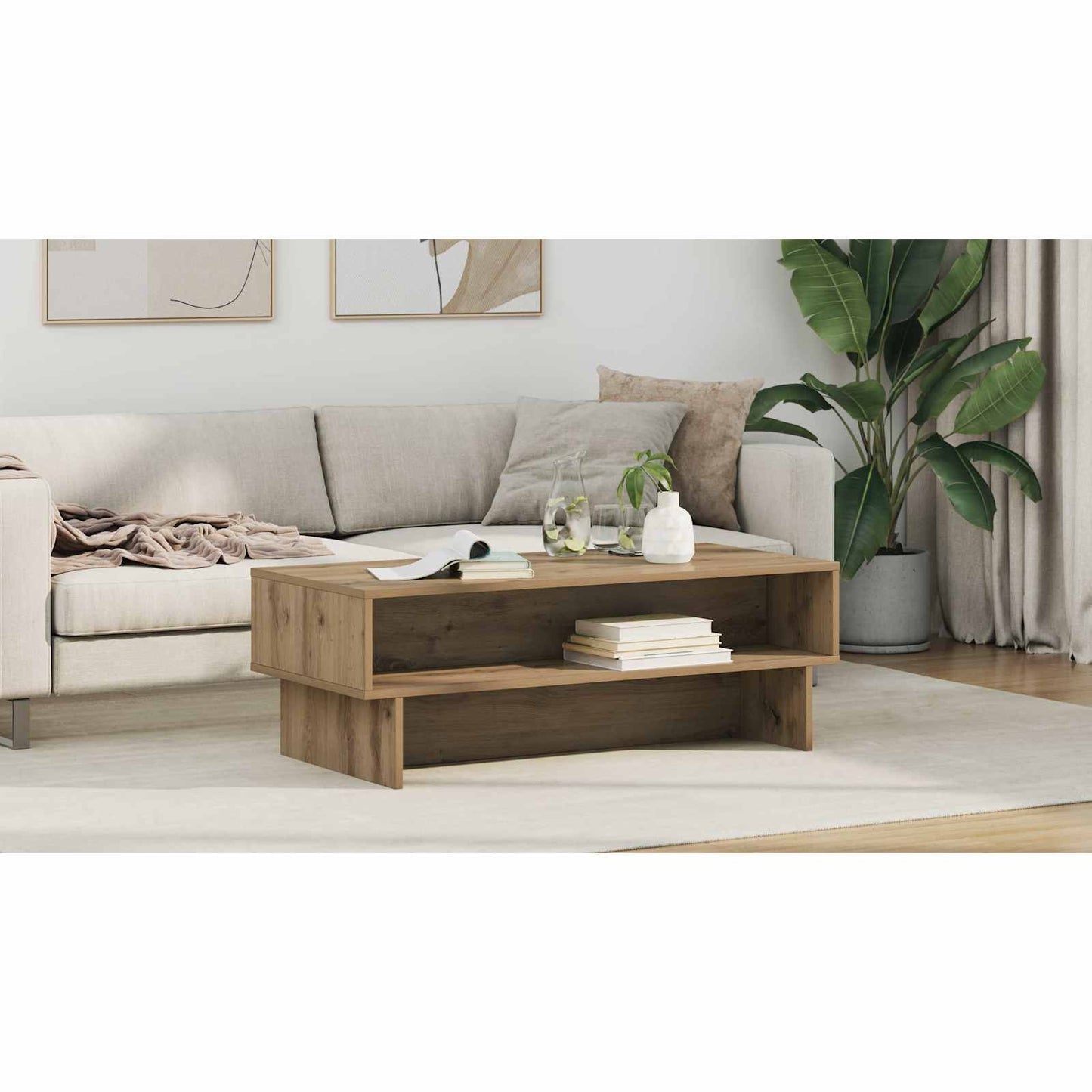 Coffee Table Artisan Oak 100 x 46 x 35 cm Engineered Wood