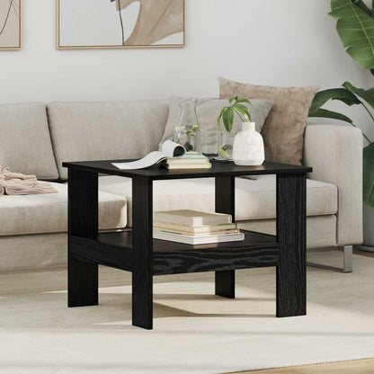 Coffee Table Black Oak 57 x 55 x 45 cm Engineered Wood