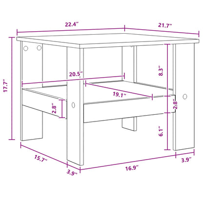 Coffee Table Concrete Grey 57 x 55 x 45 cm Engineered Wood