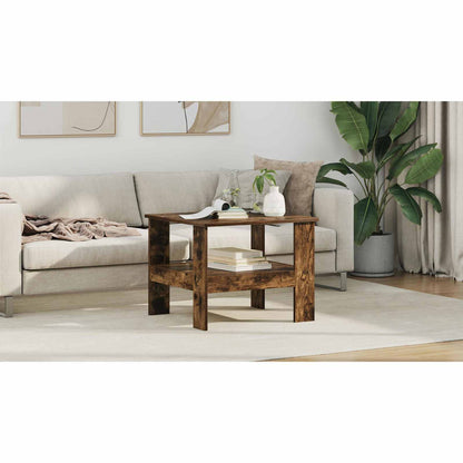 Coffee Table Smoked Oak 57 x 55 x 45 cm Engineered Wood