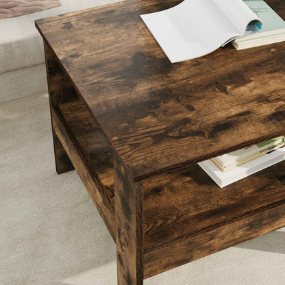 Coffee Table Smoked Oak 57 x 55 x 45 cm Engineered Wood