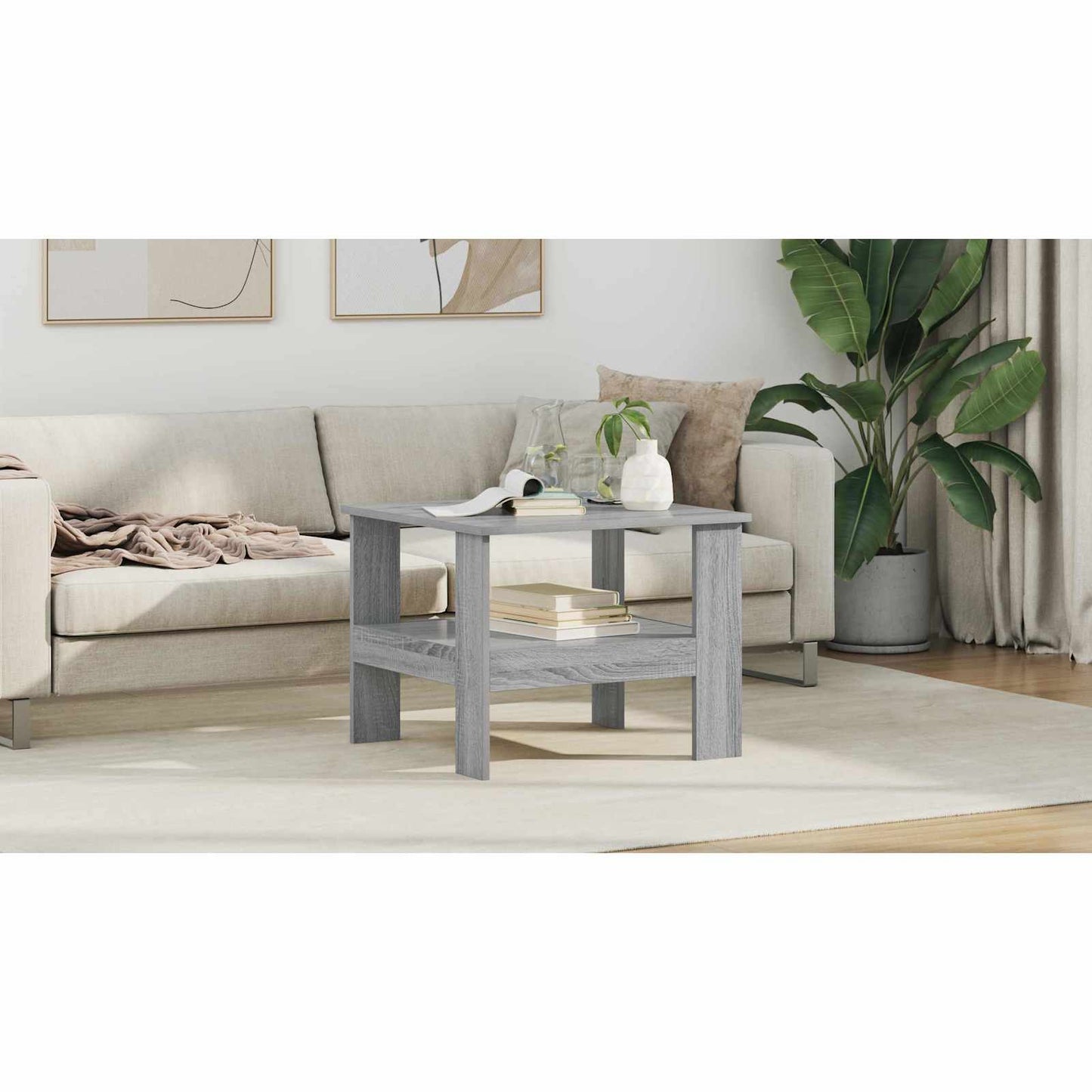 Coffee Table Grey Sonoma 57 x 55 x 45 cm Engineered Wood