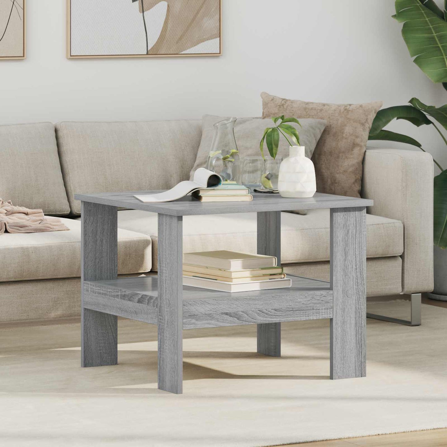 Coffee Table Grey Sonoma 57 x 55 x 45 cm Engineered Wood