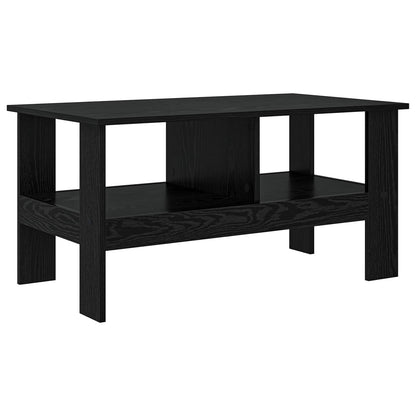 Coffee Table Black Oak 90 x 50 x 45 cm Engineered Wood
