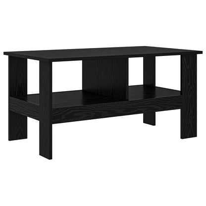 Coffee Table Black Oak 90 x 50 x 45 cm Engineered Wood
