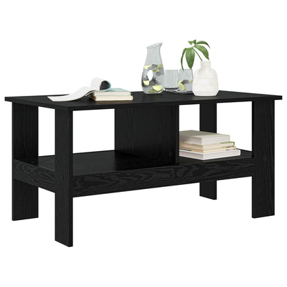 Coffee Table Black Oak 90 x 50 x 45 cm Engineered Wood