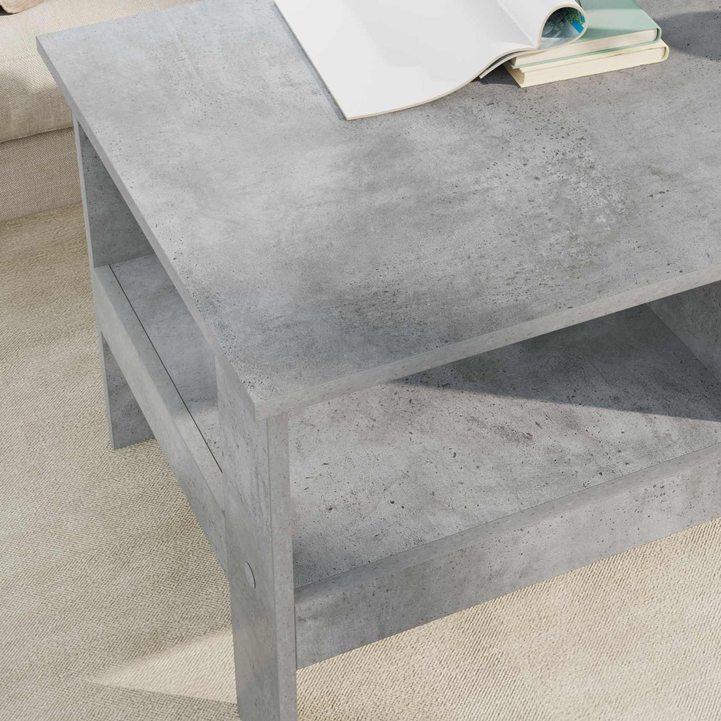 Coffee Table Concrete Grey 90 x 50 x 45 cm Engineered Wood