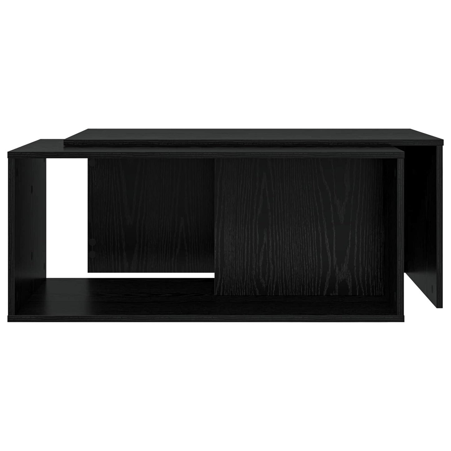 Coffee Table Set 2 pcs Black Oak Engineered Wood