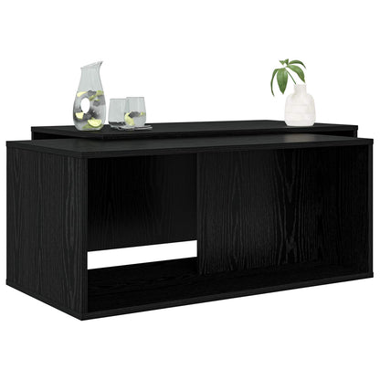 Coffee Table Set 2 pcs Black Oak Engineered Wood