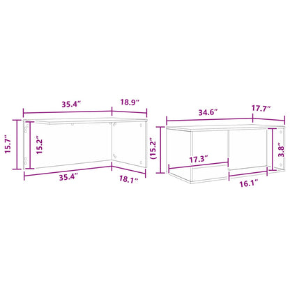 Coffee Table Set 2 pcs Sonoma Oak Engineered Wood