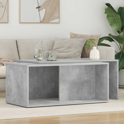 Coffee Table Set 2 pcs Concrete Grey Engineered Wood