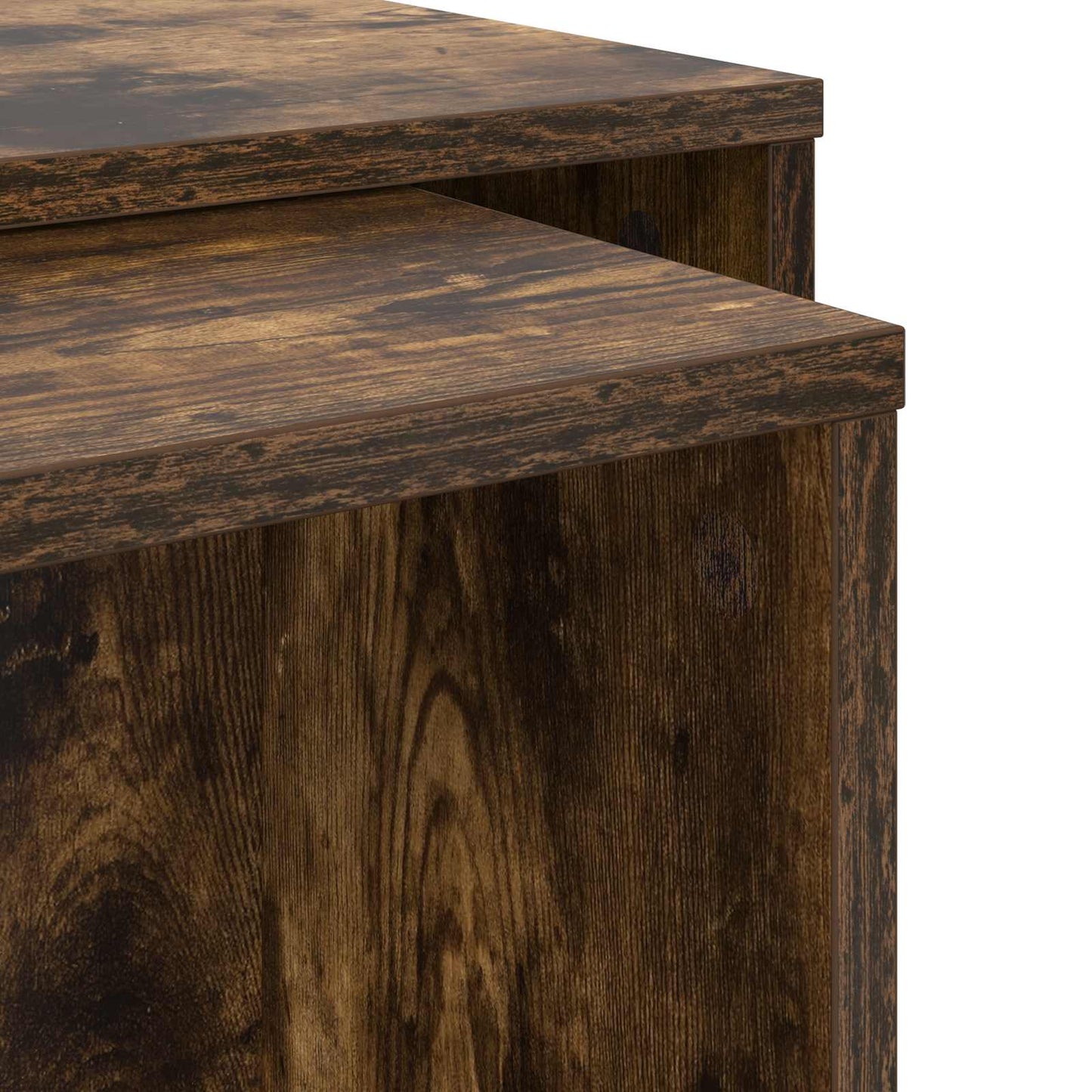 Coffee Table Set 2 pcs Smoked Oak Engineered Wood