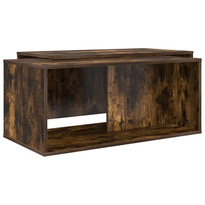 Coffee Table Set 2 pcs Smoked Oak Engineered Wood