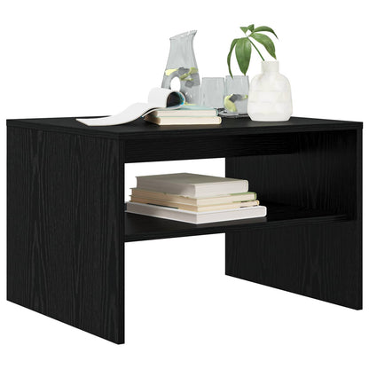 Coffee Table Black Oak 60 x 50 x 40 cm Engineered Wood