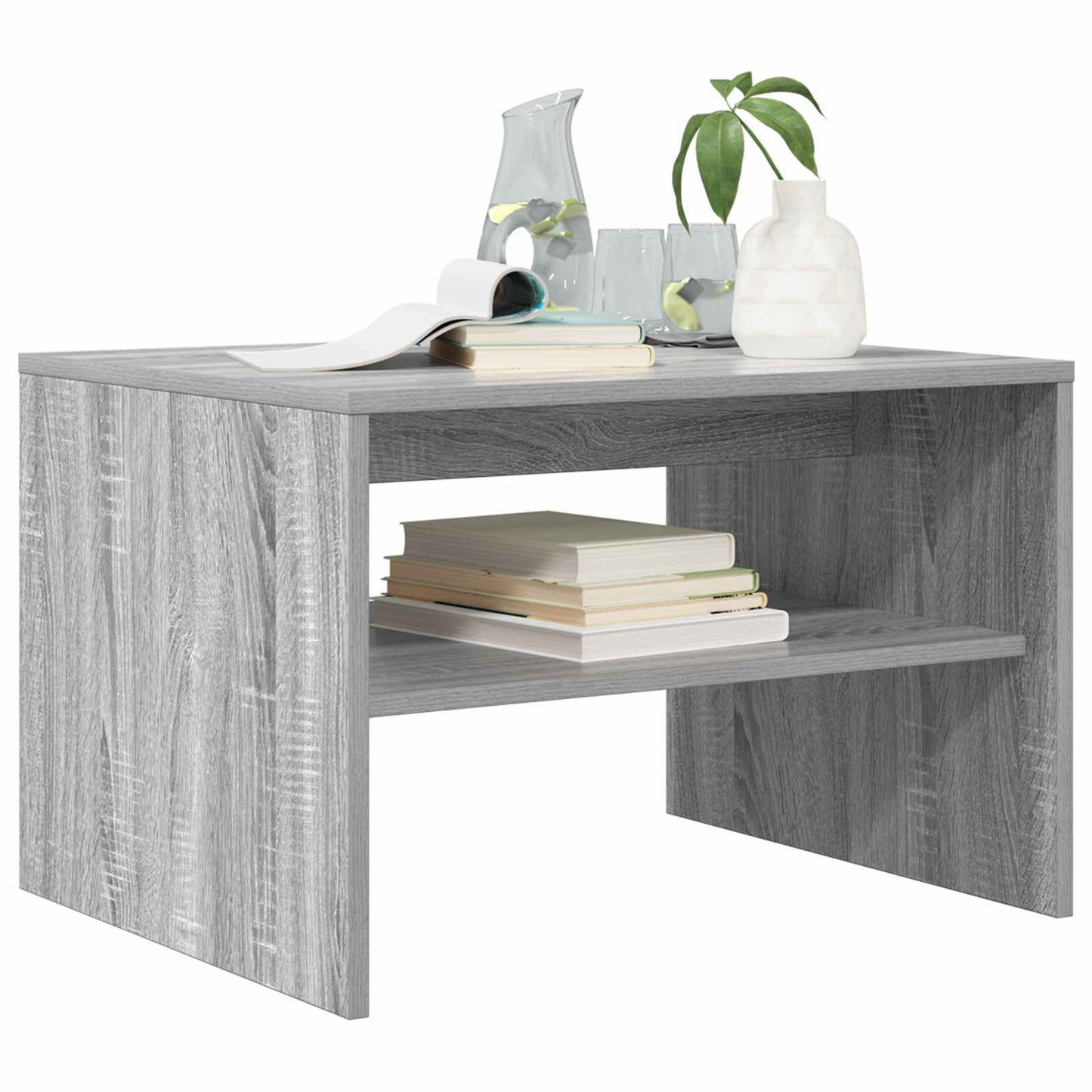 Coffee Table Grey Sonoma 60 x 50 x 40 cm Engineered Wood