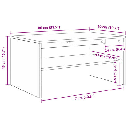 Coffee Table Concrete Grey 80 x 50 x 40 cm Engineered Wood