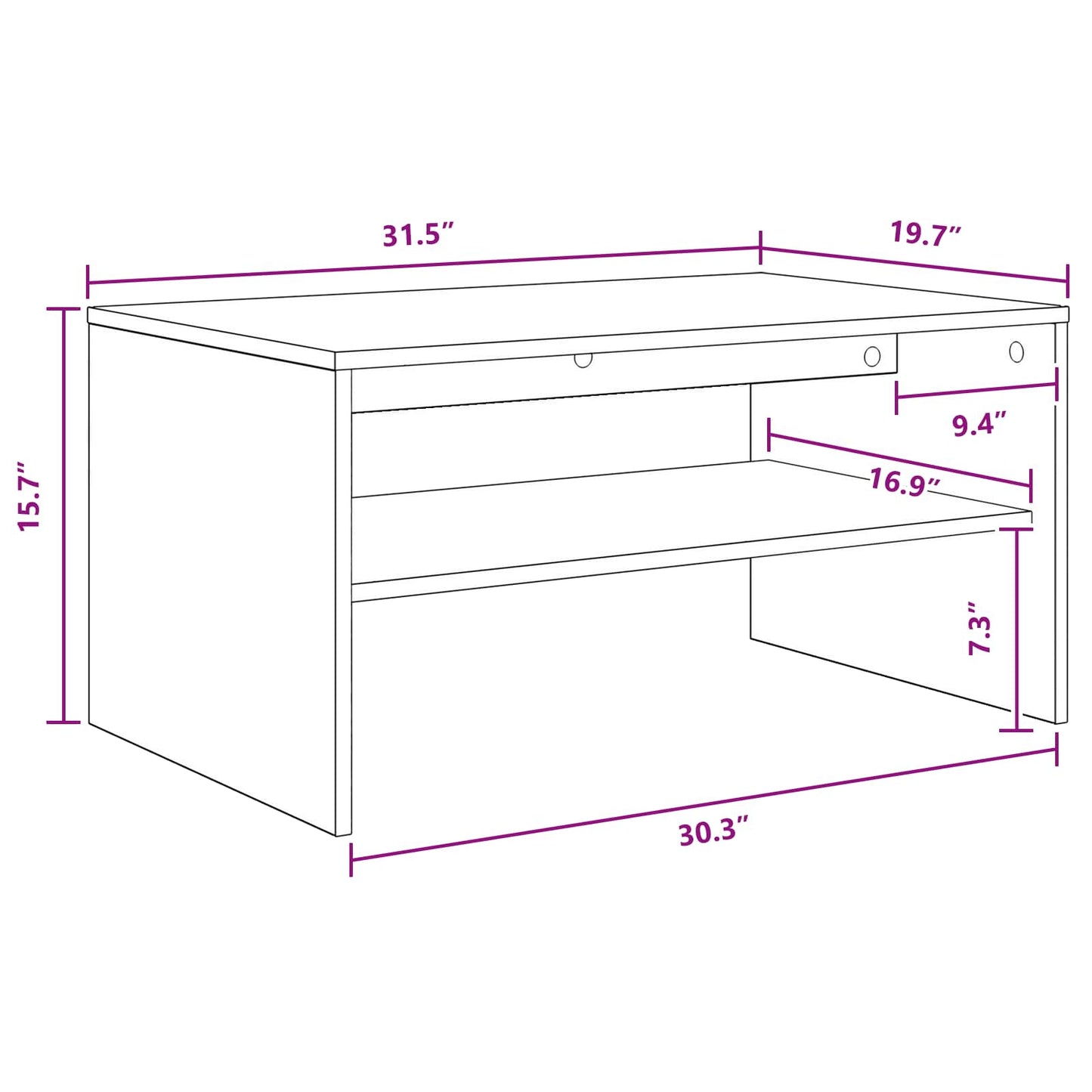 Coffee Table Old Wood 80 x 50 x 40 cm Engineered Wood