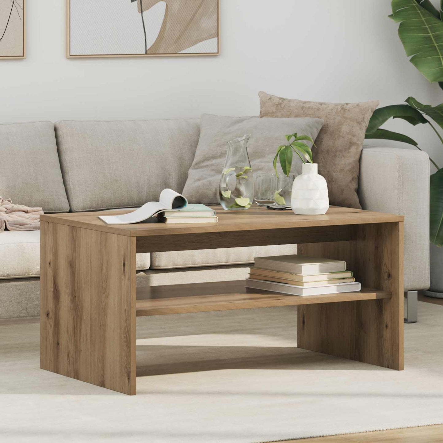 Coffee Table Artisan Oak 80 x 50 x 40 cm Engineered Wood