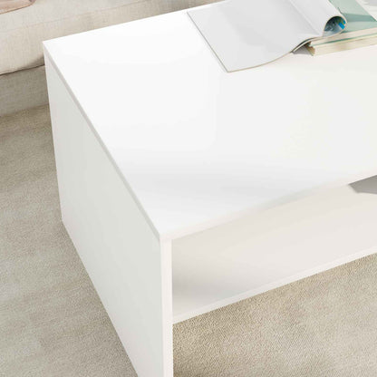 Coffee Table White 100 x 50 x 40 cm Engineered Wood
