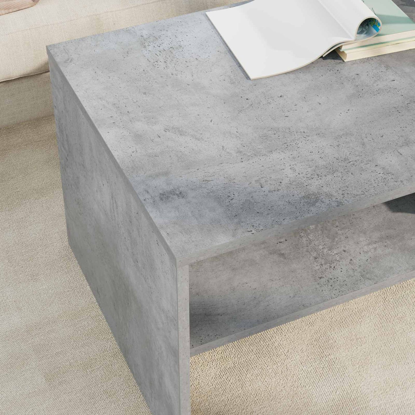 Coffee Table Concrete Grey 100 x 50 x 40 cm Engineered Wood