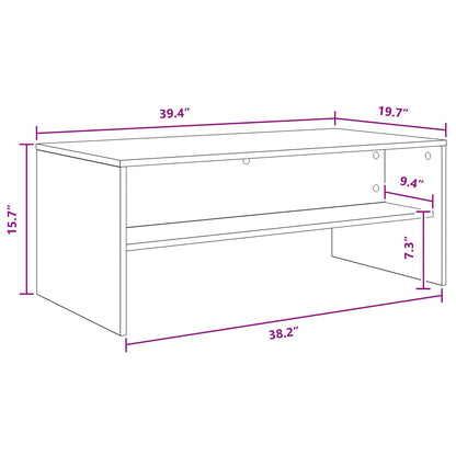 Coffee Table Concrete Grey 100 x 50 x 40 cm Engineered Wood