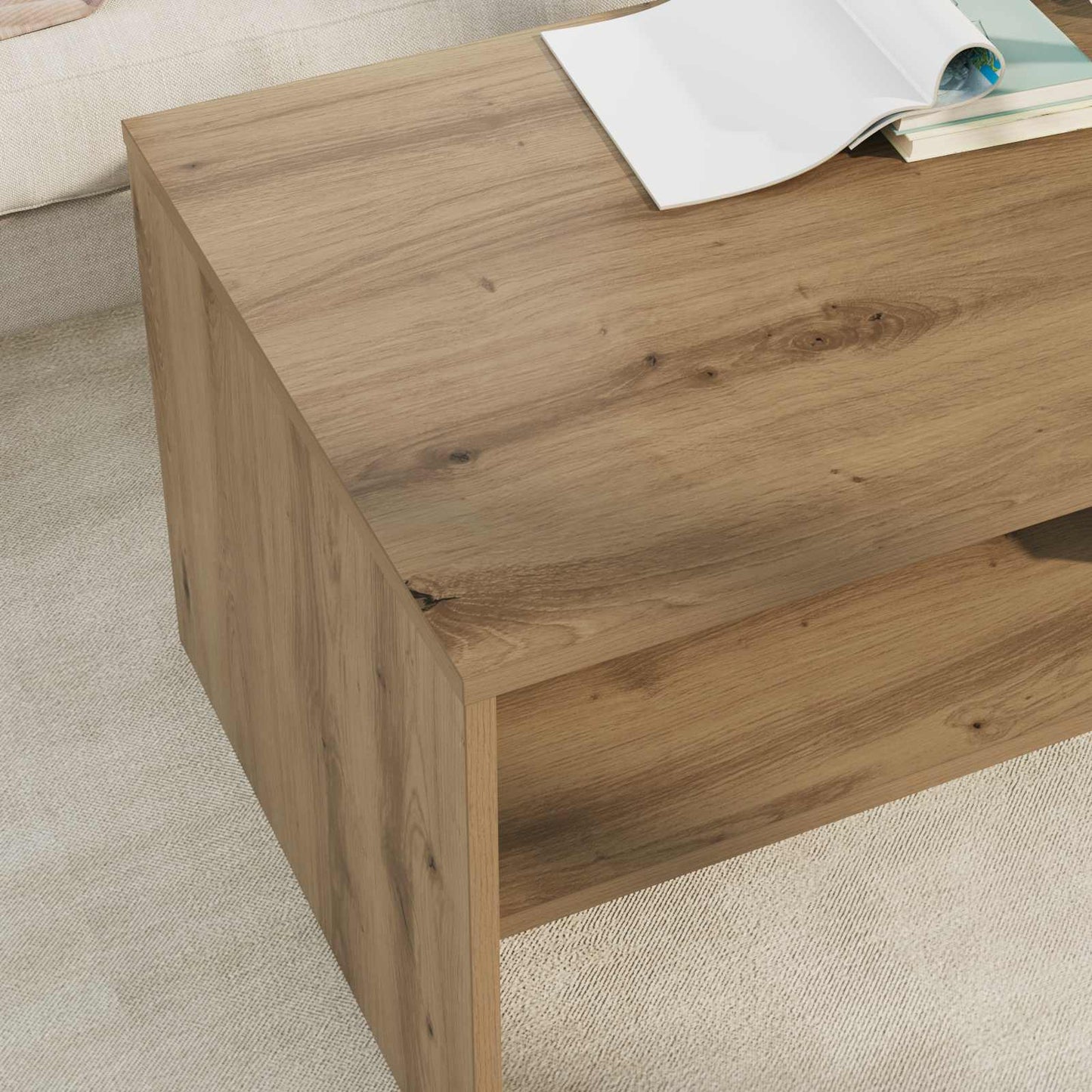 Coffee Table Artisan Oak 100 x 50 x 40 cm Engineered Wood