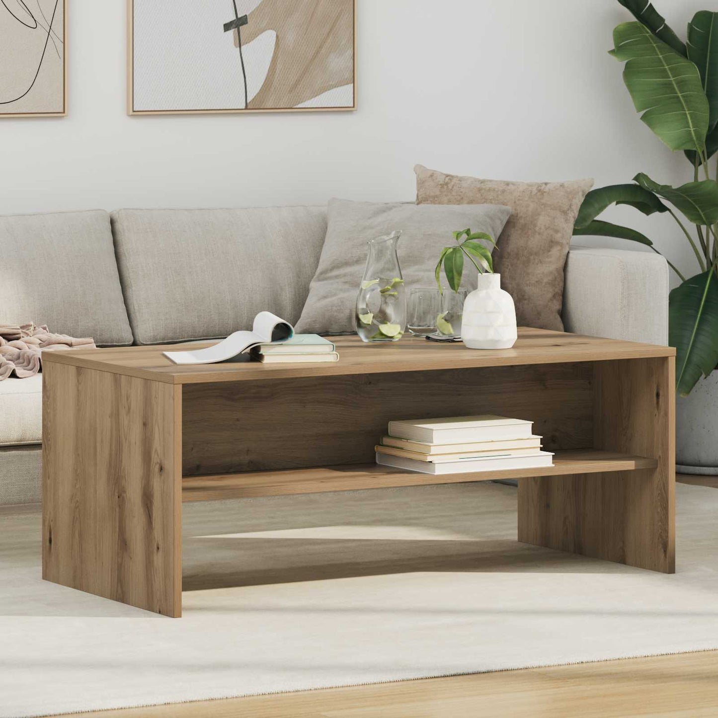 Coffee Table Artisan Oak 100 x 50 x 40 cm Engineered Wood