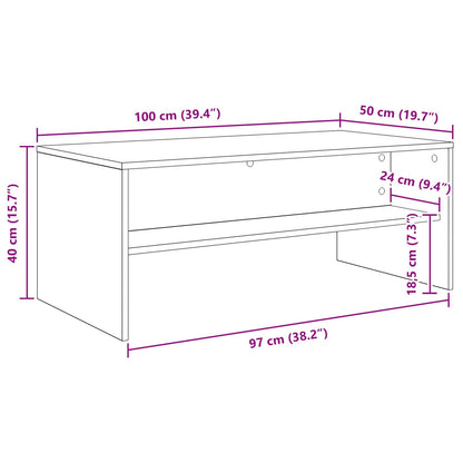 Coffee Table Artisan Oak 100 x 50 x 40 cm Engineered Wood