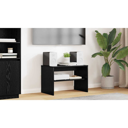 TV Cabinet Black Oak 60 x 35 x 40 cm Engineered Wood
