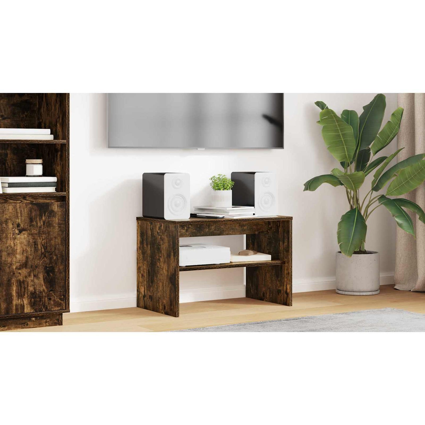TV Cabinet Smoked Oak 60 x 35 x 40 cm Engineered Wood