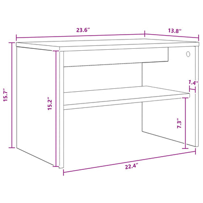 TV Cabinet Grey Sonoma 60 x 35 x 40 cm Engineered Wood