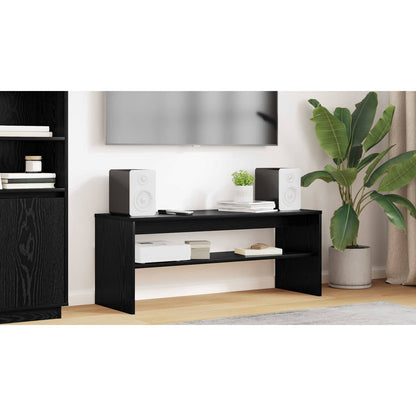 TV Cabinet Black Oak 100 x 35 x 40 cm Engineered Wood