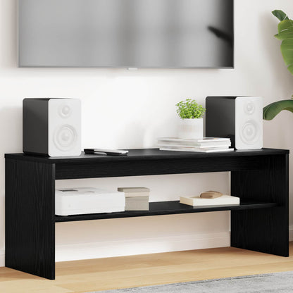 TV Cabinet Black Oak 100 x 35 x 40 cm Engineered Wood
