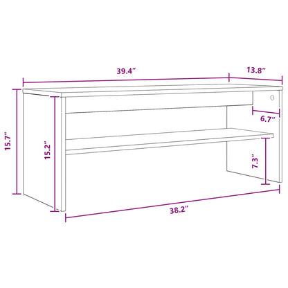 TV Cabinet Black Oak 100 x 35 x 40 cm Engineered Wood