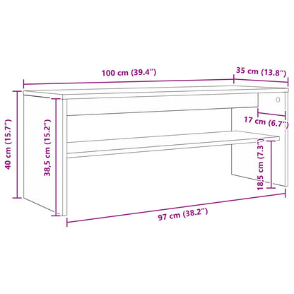 TV Cabinet 100 x 35 x 40 cm Concrete Grey Engineered Wood