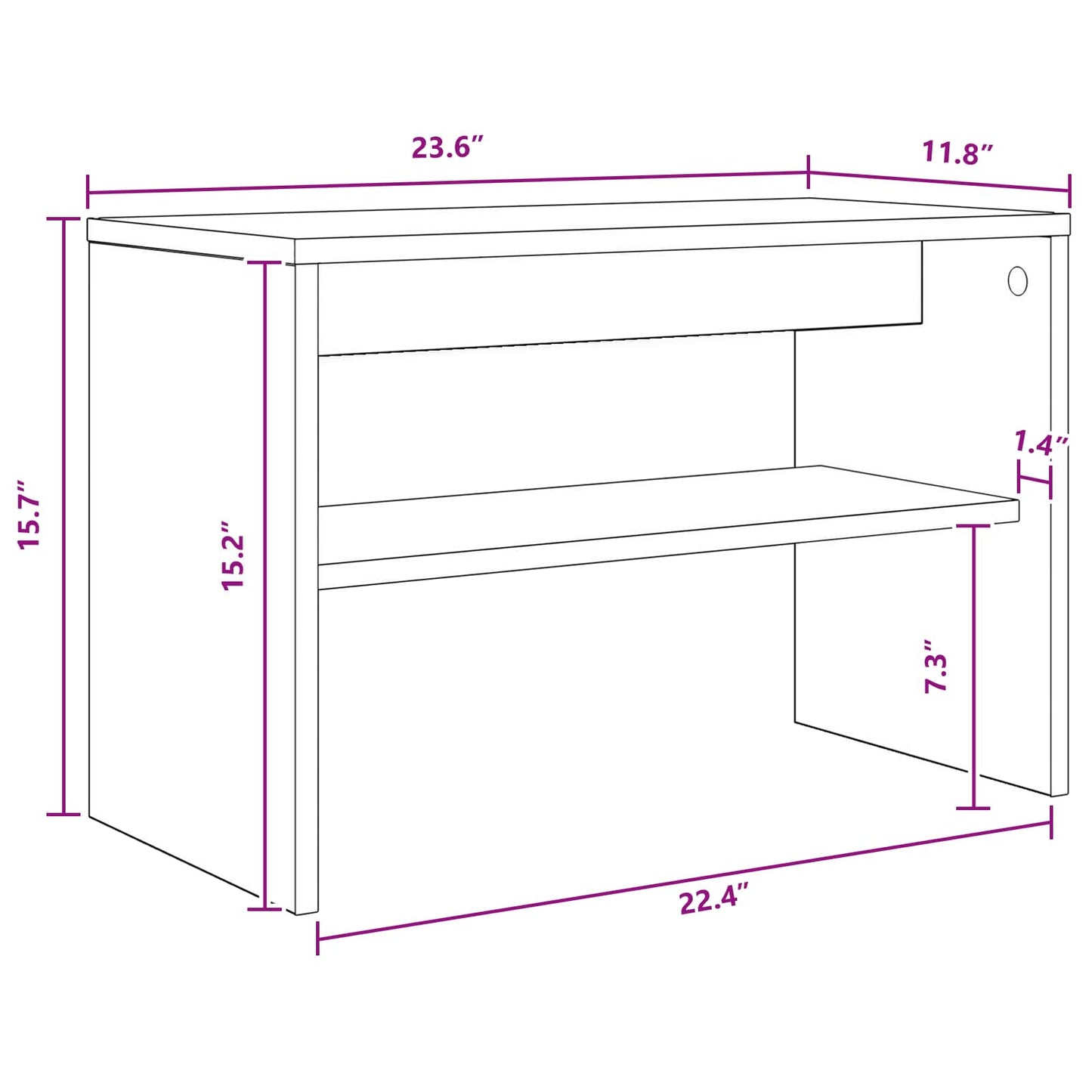 TV Cabinet White 60 x 30 x 40 cm Engineered Wood
