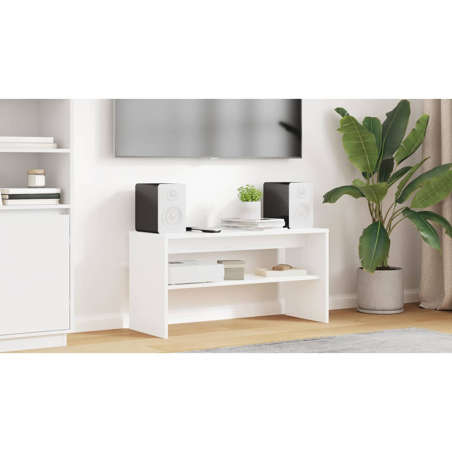 TV Cabinet White 80 x 30 x 40 cm Engineered Wood