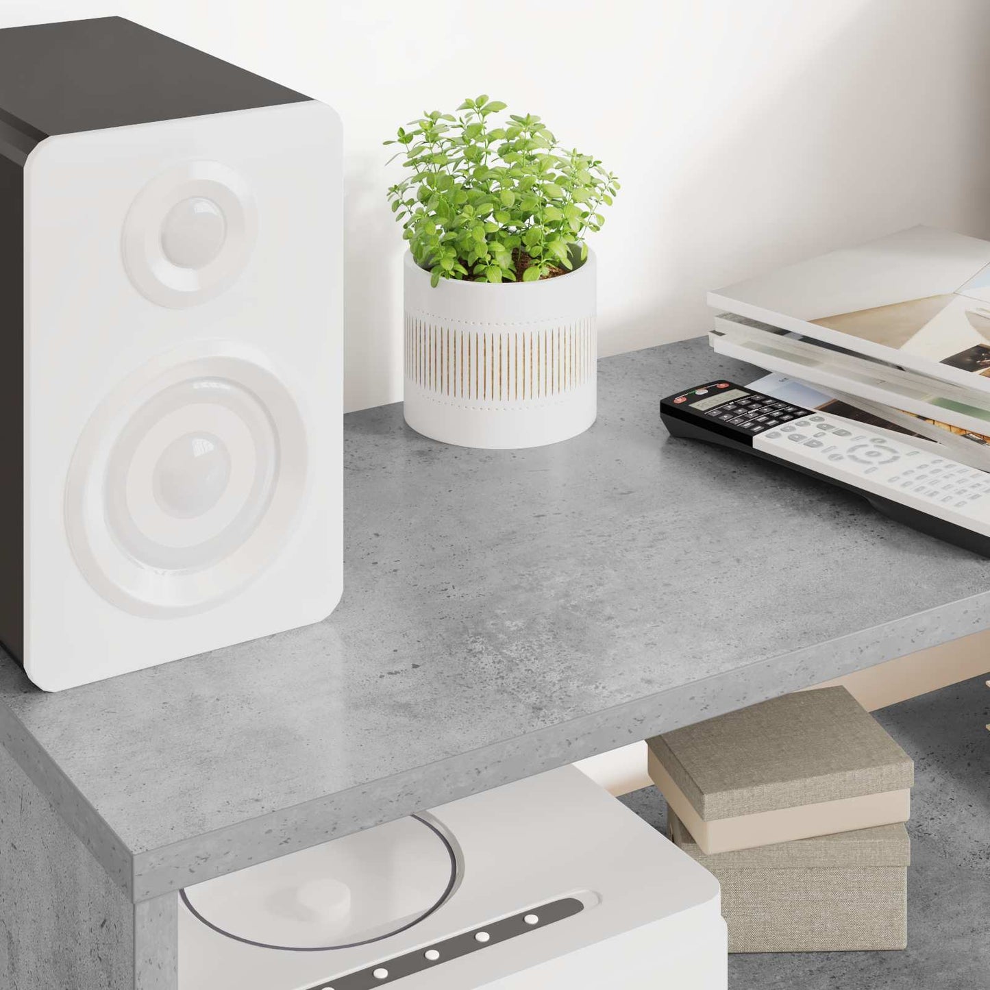 TV Cabinet 80 x 30 x 40 cm Concrete Grey Engineered Wood