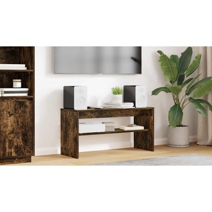 TV Cabinet Smoked Oak 80 x 30 x 40 cm Engineered Wood