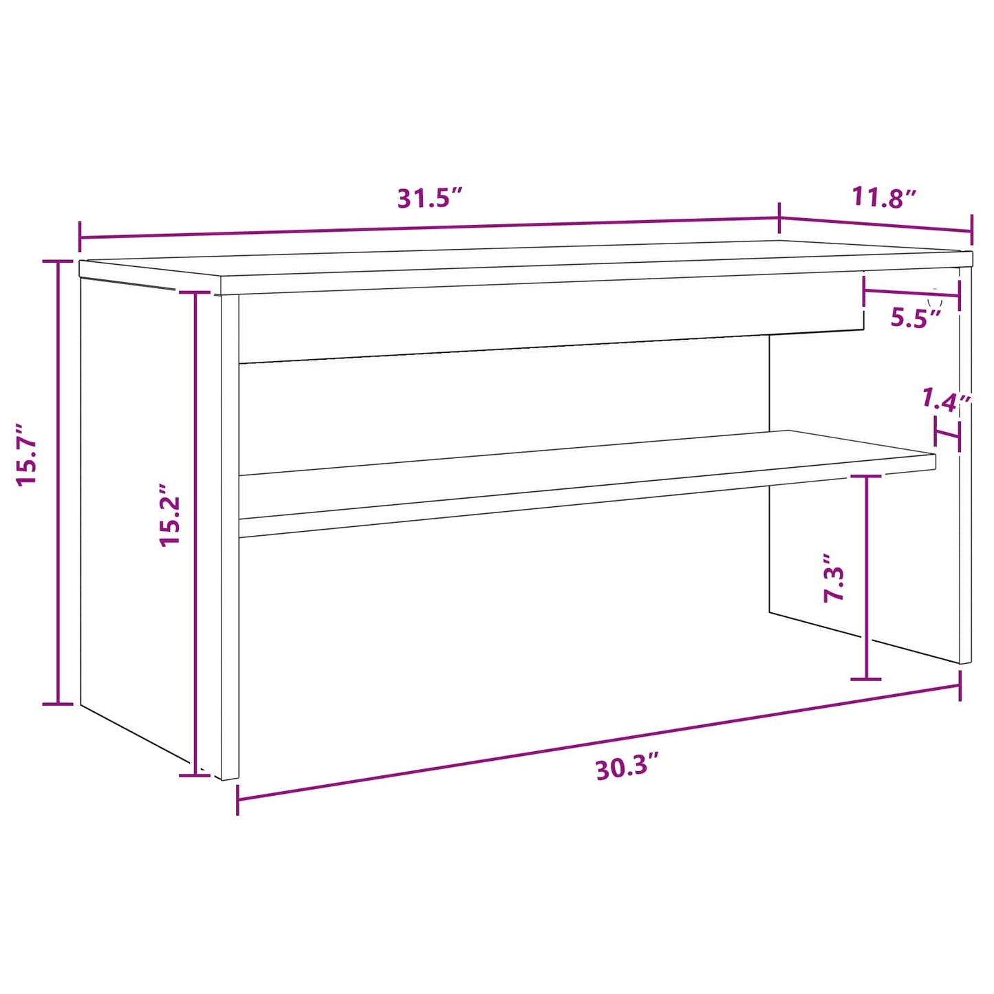TV Cabinet Old Wood 80 x 30 x 40 cm Engineered Wood